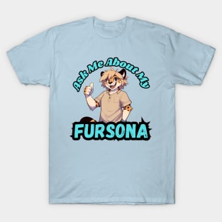 Ask Me About My Cheetah Fursona Furry Art T-Shirt